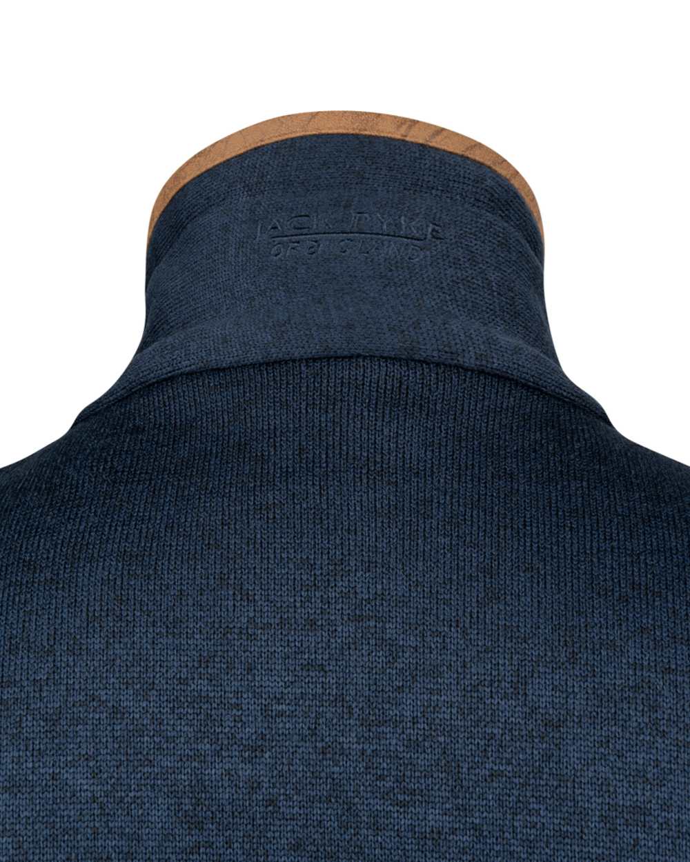 Navy Coloured Jack Pyke Mens Melange Fleece Gilet on white background #colour_navy