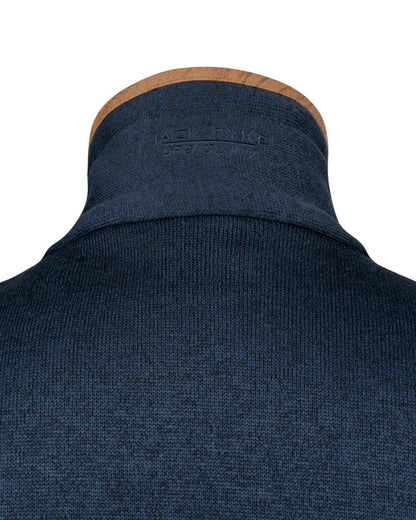 Navy Coloured Jack Pyke Mens Melange Fleece Gilet on white background #colour_navy