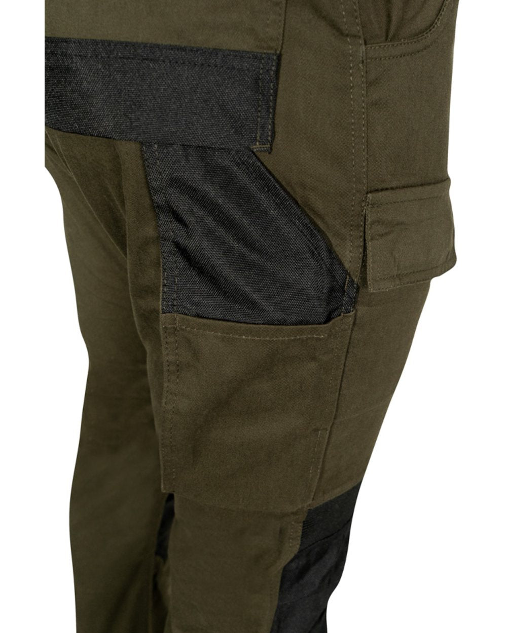Green Coloured Jack Pyke Mens Technical Work Trousers on white background #colour_green