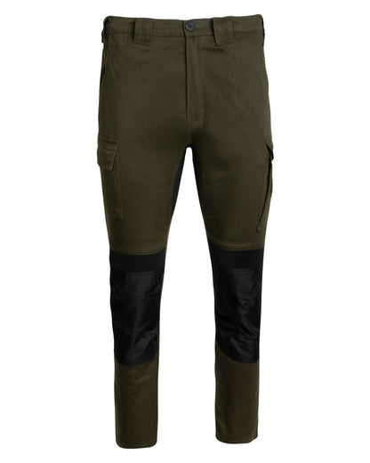 Green Coloured Jack Pyke Mens Technical Work Trousers on white background #colour_green