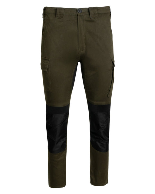 Green Coloured Jack Pyke Mens Technical Work Trousers on white background #colour_green