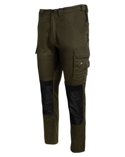 Green Coloured Jack Pyke Mens Technical Work Trousers on white background #colour_green
