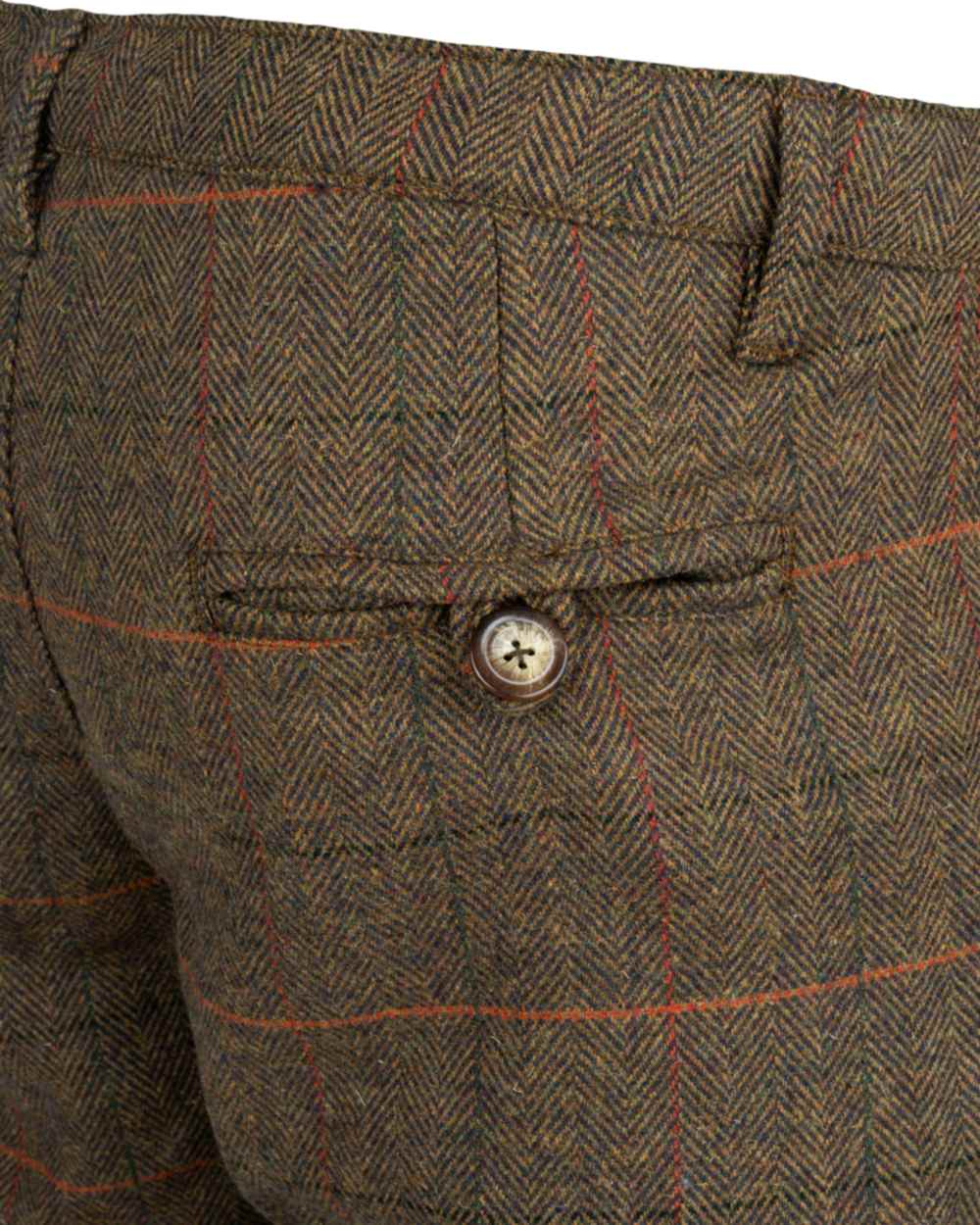 Brown Coloured Jack Pyke Mens Tweed Breeks on white background #colour_brown