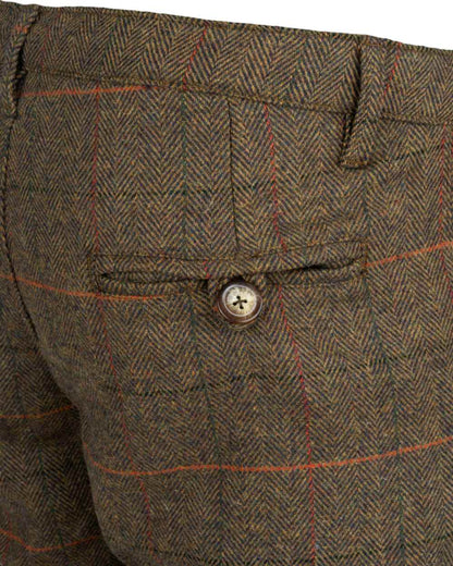 Brown Coloured Jack Pyke Mens Tweed Breeks on white background #colour_brown