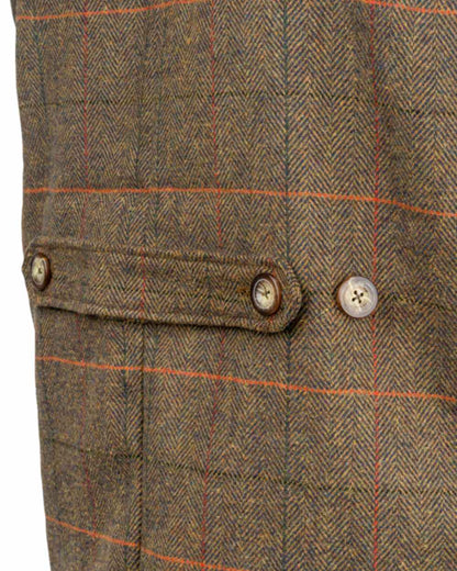 Brown Coloured Jack Pyke Mens Tweed Shooting Vest on white background #colour_brown