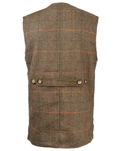 Brown Coloured Jack Pyke Mens Tweed Shooting Vest on white background #colour_brown