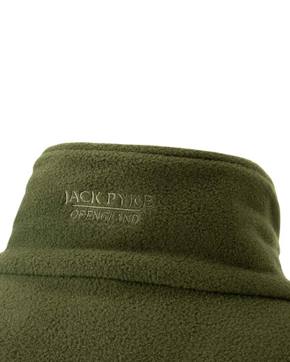 Green coloured Jack Pyke Pheasant Motif Fleece Pullover on white background #colour_green