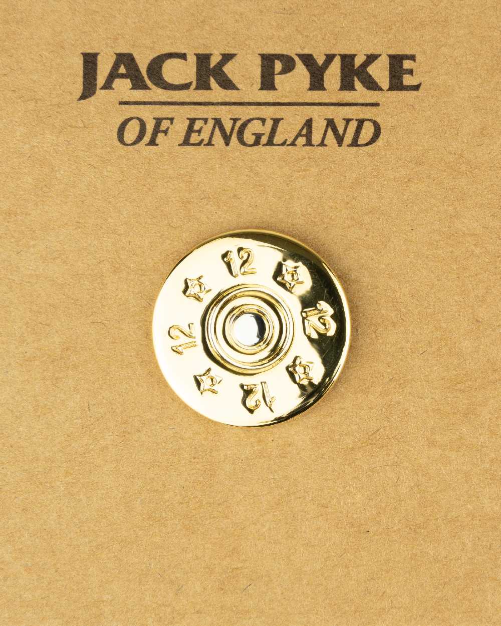 Cartridge styled Jack Pyke Pin Badge on white background #style_cartridge
