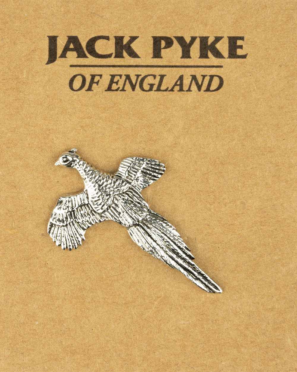 Pheasant styled Jack Pyke Pin Badge on white background #style_pheasant