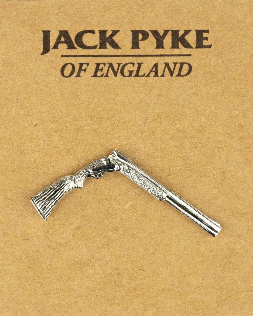 Shotgun styled Jack Pyke Pin Badge on white background #style_shotgun