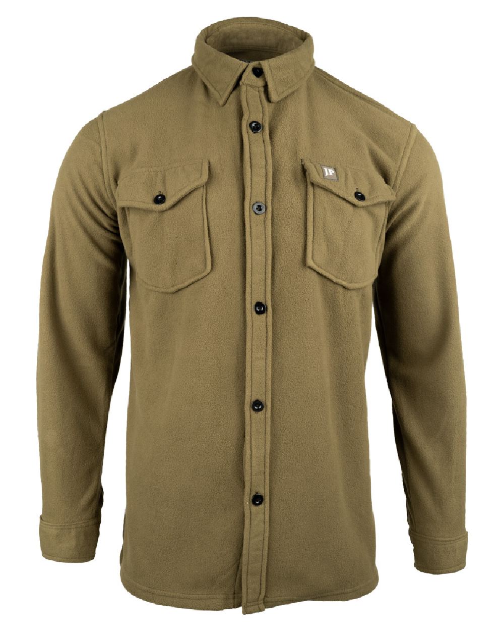 Dark Mustard coloured Jack Pyke Polar Fleece Shirt on white background #colour_dark-mustard