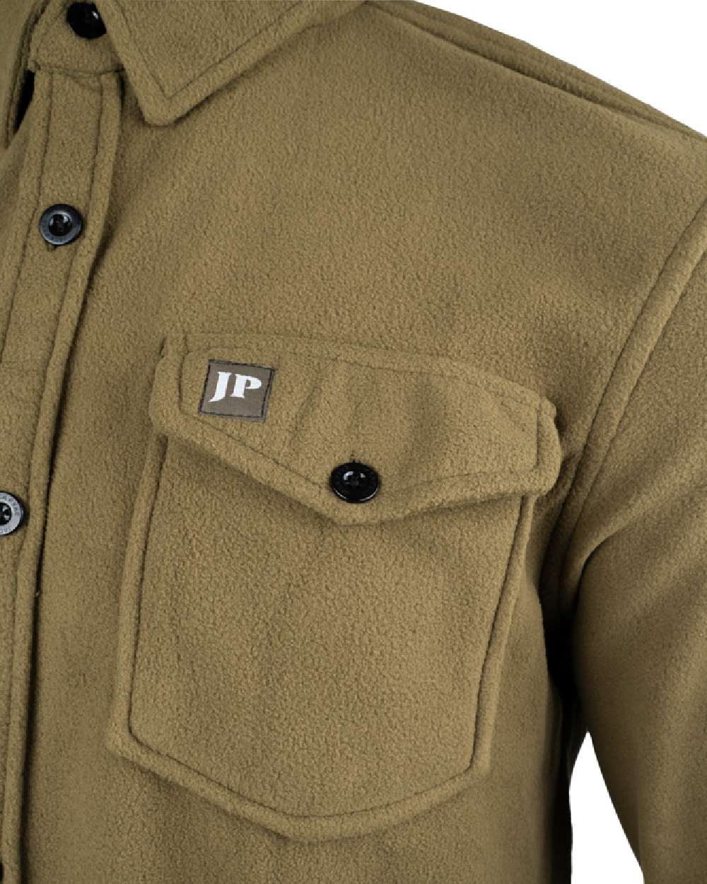 Dark Mustard coloured Jack Pyke Polar Fleece Shirt on white background #colour_dark-mustard