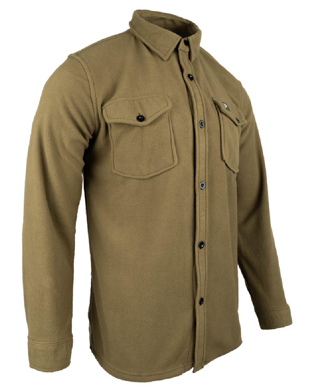 Dark Mustard coloured Jack Pyke Polar Fleece Shirt on white background #colour_dark-mustard