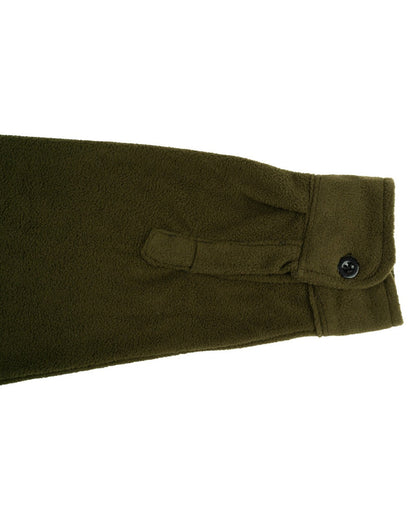Dark Olive coloured Jack Pyke Polar Fleece Shirt on white background #colour_dark-olive
