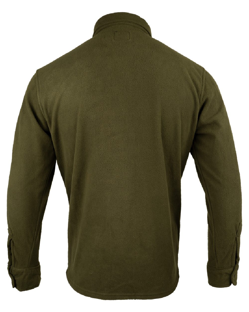 Dark Olive coloured Jack Pyke Polar Fleece Shirt on white background #colour_dark-olive