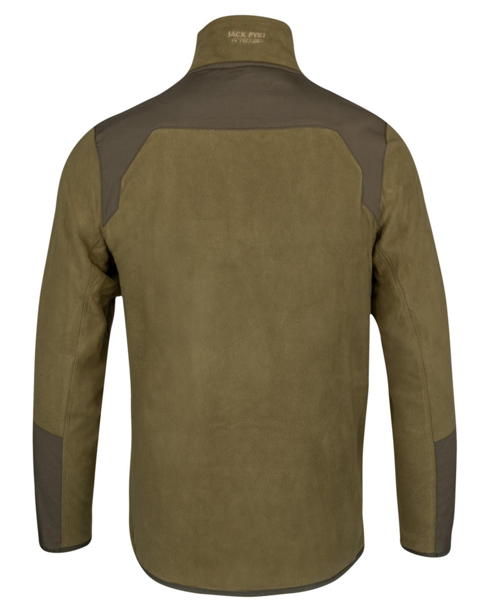 Dark Mustard coloured Jack Pyke Rannock Fleece Pullover on white background #colour_dark-mustard