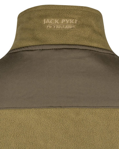 Dark Mustard coloured Jack Pyke Rannock Fleece Pullover on white background #colour_dark-mustard