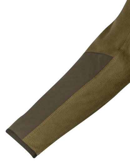 Dark Mustard coloured Jack Pyke Rannock Fleece Pullover on white background #colour_dark-mustard