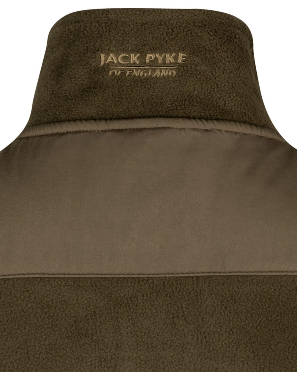 Dark Olive coloured Jack Pyke Rannock Fleece Pullover on white background #colour_dark-olive
