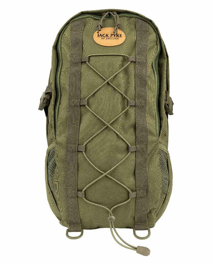 Green coloured Jack Pyke Rifle Rucksack on white background #colour_green