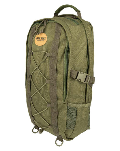 Green coloured Jack Pyke Rifle Rucksack on white background #colour_green