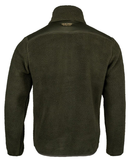 Dark Olive coloured Jack Pyke Sherpa Pullover on white background #colour_dark-olive