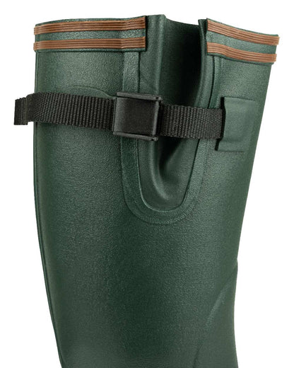 Green coloured Jack Pyke Shires Wellington Boots on white background #colour_green
