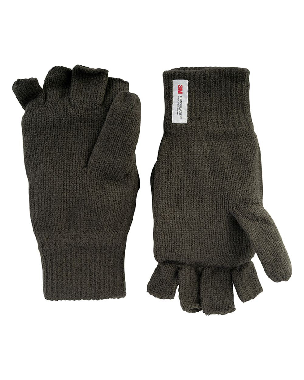 Green coloured Jack Pyke Shooters Mitts on white background #colour_green