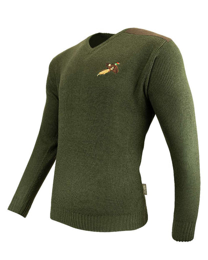 Green coloured Jack Pyke Shooters Pullover on white background #colour_green