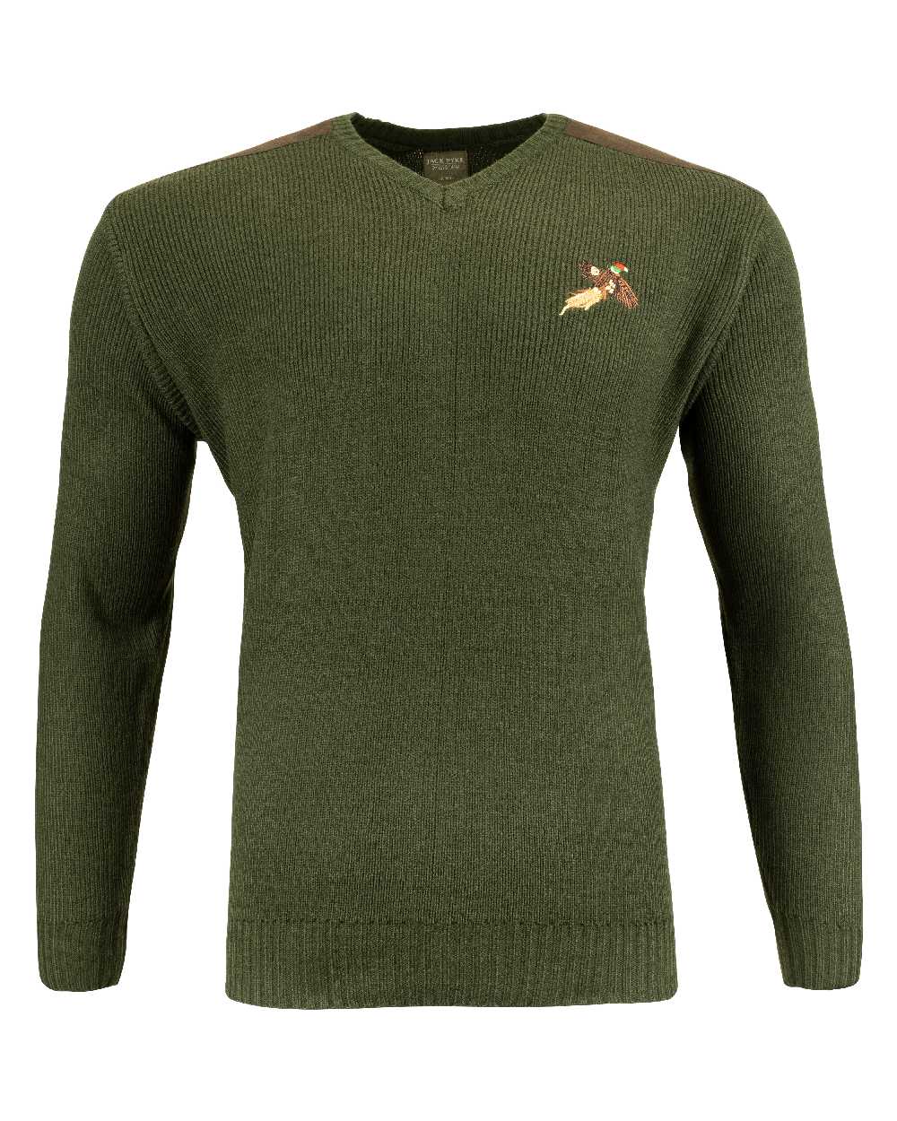 Green coloured Jack Pyke Shooters Pullover on white background #colour_green