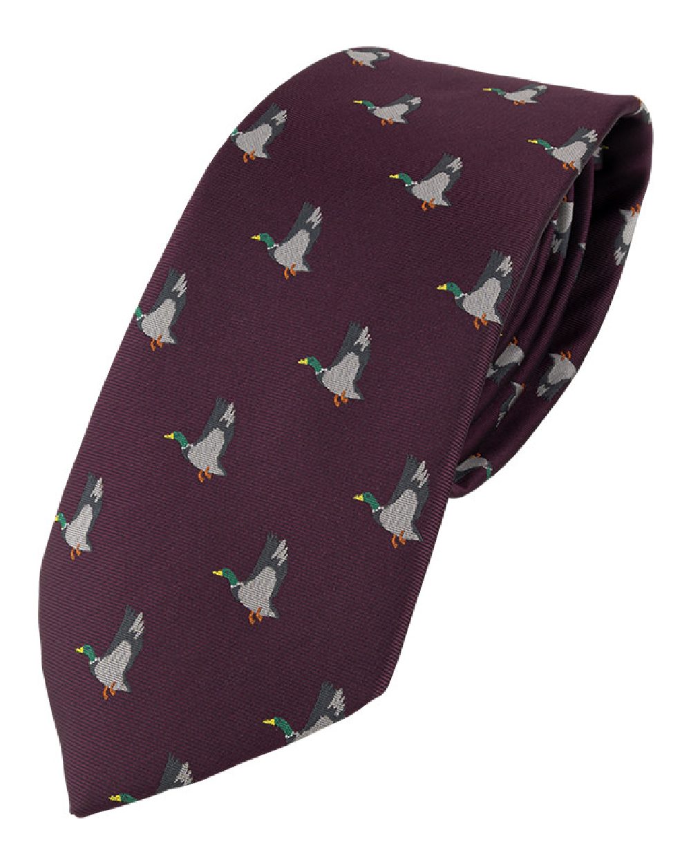 Wine coloured Jack Pyke Shooting Tie Duck on white background #colour_wine
