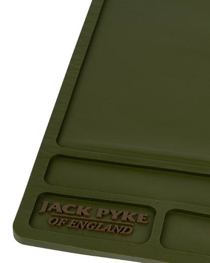Green coloured Jack Pyke Silicone Gun Maintenance Mat on white background #colour_green