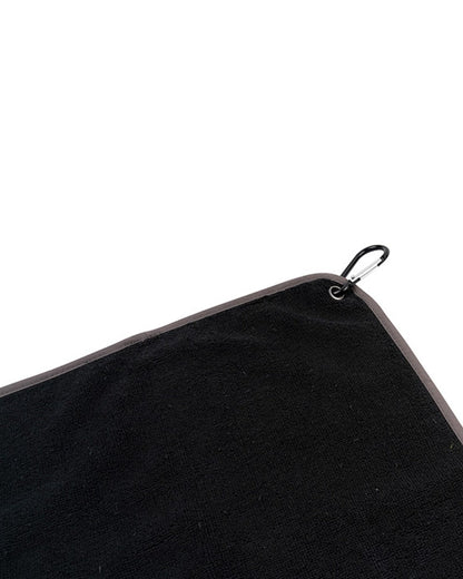 Black coloured Jack Pyke Sporting Shooters Towel on white background #colour_black