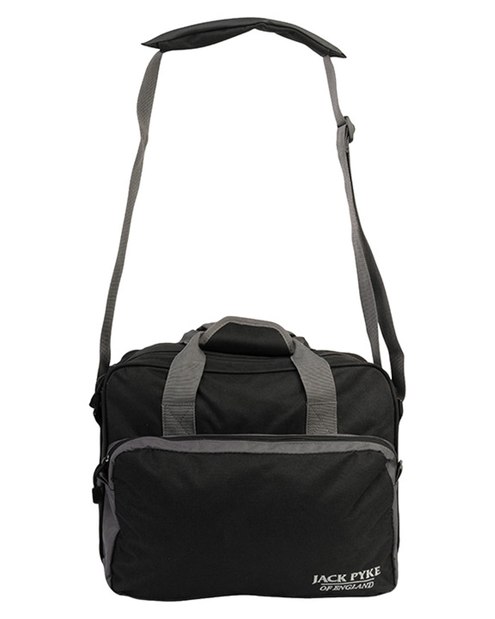 Black coloured Jack Pyke Sporting Shoulder Bag on white background #colour_black