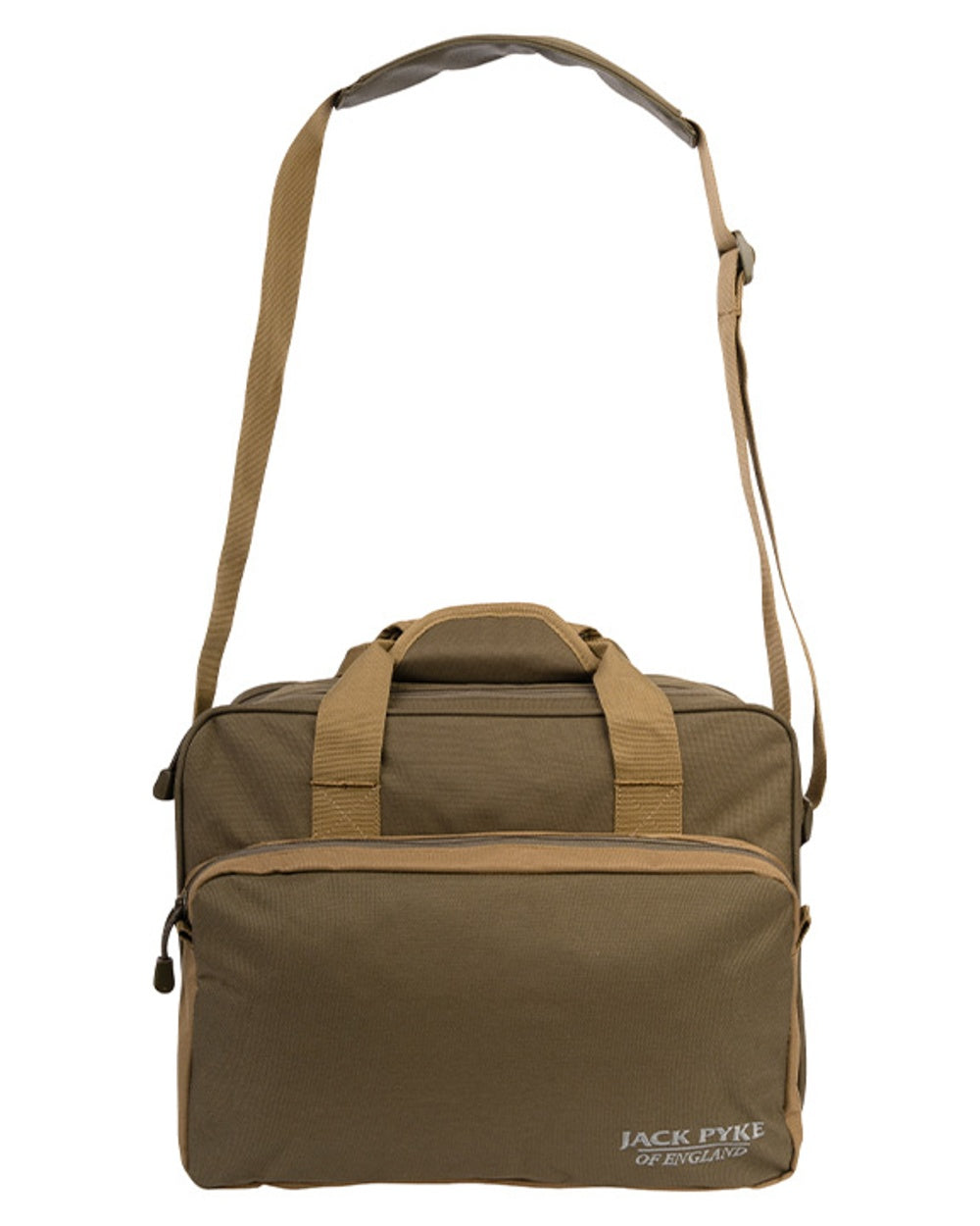 Green coloured Jack Pyke Sporting Shoulder Bag on white background #colour_green