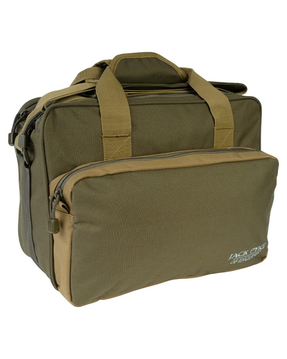 Green coloured Jack Pyke Sporting Shoulder Bag on white background #colour_green
