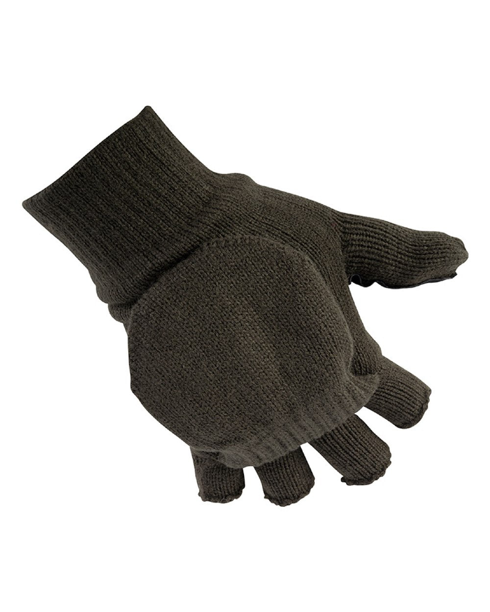 Green coloured Jack Pyke Suede Palm Shooters Mitts on white background #colour_green