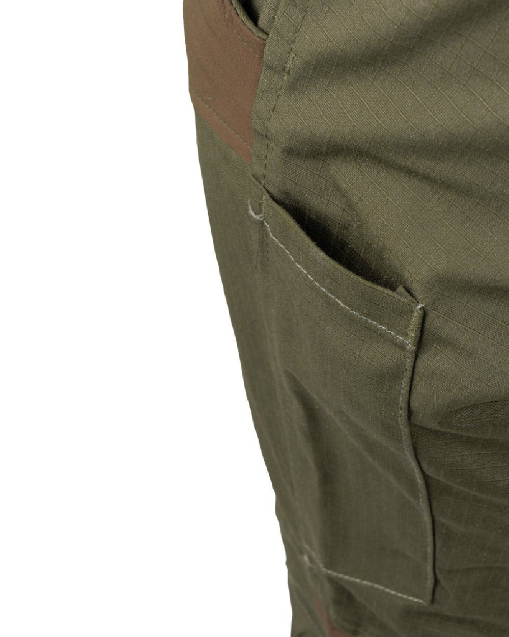 Brown coloured Jack Pyke Technical Hybrid Trousers on white background #colour_brown