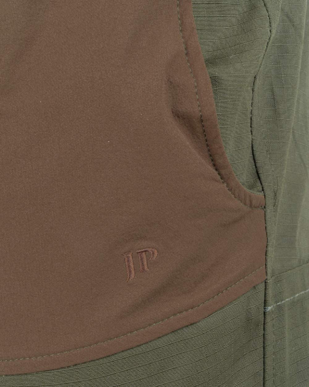 Brown coloured Jack Pyke Technical Hybrid Trousers on white background #colour_brown