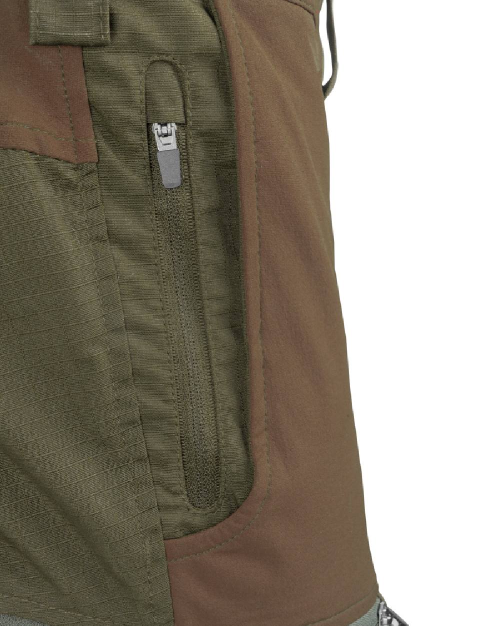 Brown coloured Jack Pyke Technical Hybrid Trousers on white background #colour_brown