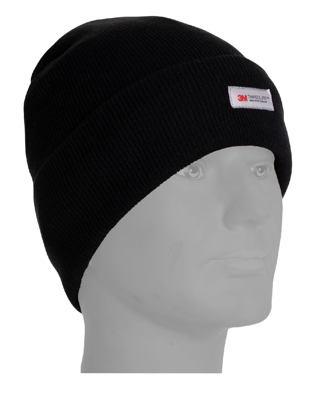 Black coloured Jack Pyke Thinsulate Bob Hat on white background #colour_black