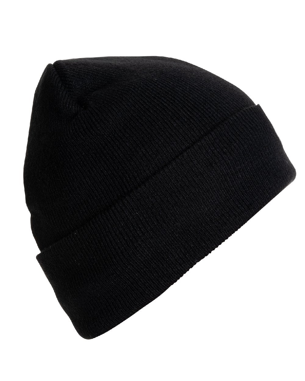 Black coloured Jack Pyke Thinsulate Bob Hat on white background #colour_black
