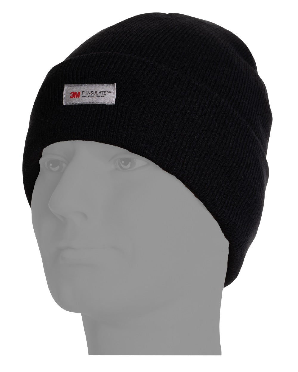 Black coloured Jack Pyke Thinsulate Bob Hat on white background #colour_black