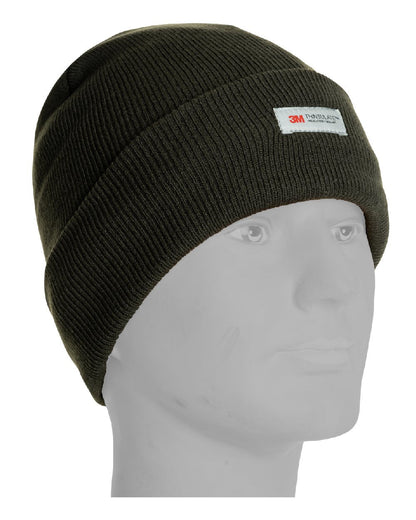 Green coloured Jack Pyke Thinsulate Bob Hat on white background #colour_green