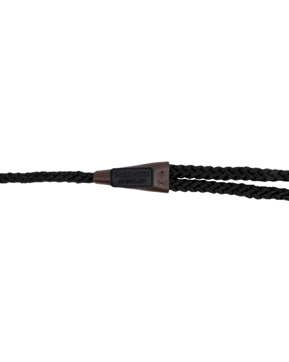 Black Coloured Jack Pyke Traditional Dog Slip Lead on white background #colour_black