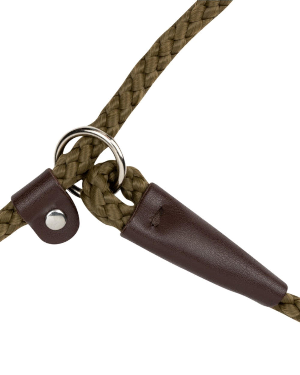 Olive Coloured Jack Pyke Traditional Dog Slip Lead on white background #colour_olive