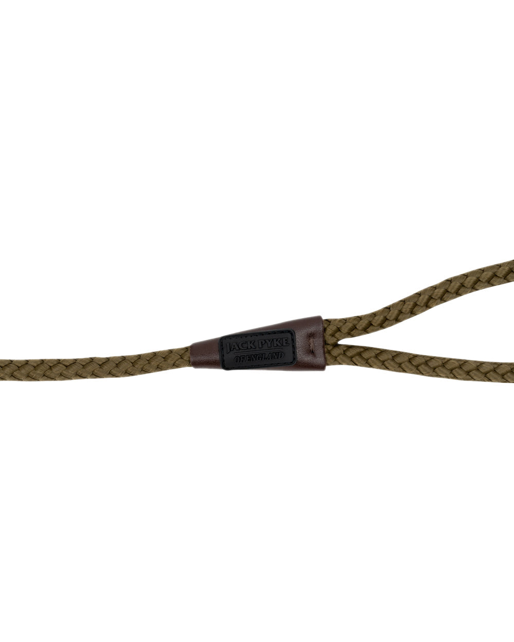 Olive Coloured Jack Pyke Traditional Dog Slip Lead on white background #colour_olive