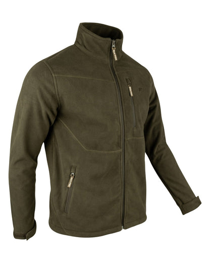 Green coloured Jack Pyke Waterproof Fleece Jacket on white background #colour_green