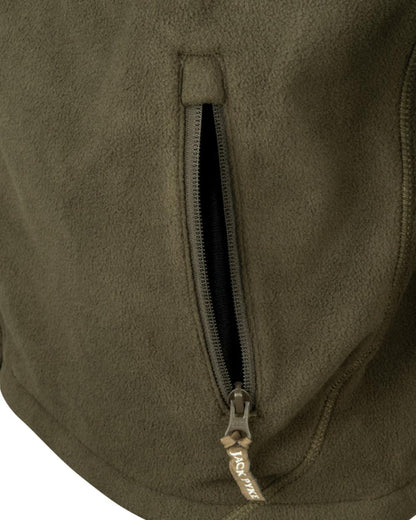 Green coloured Jack Pyke Waterproof Fleece Jacket on white background #colour_green
