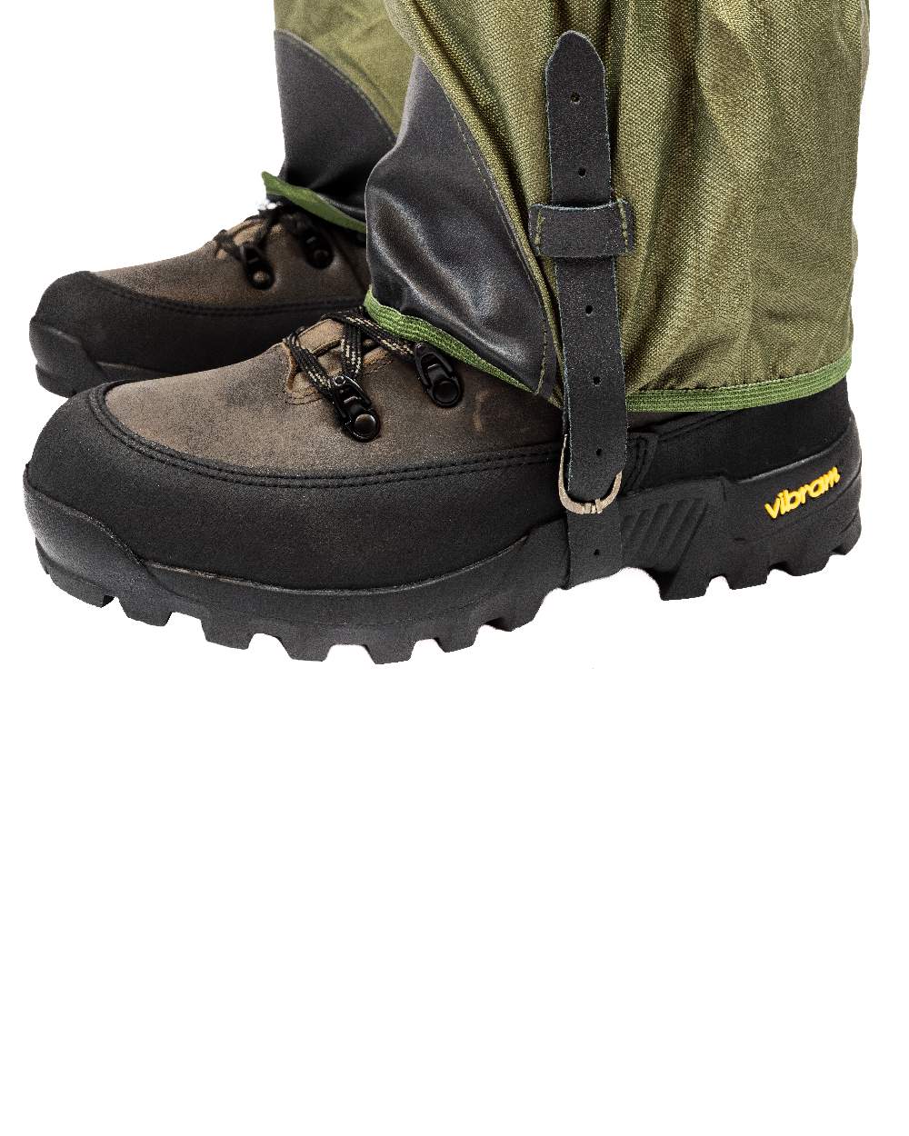 Green coloured Jack Pyke Waterproof Gaiters on white background #colour_green